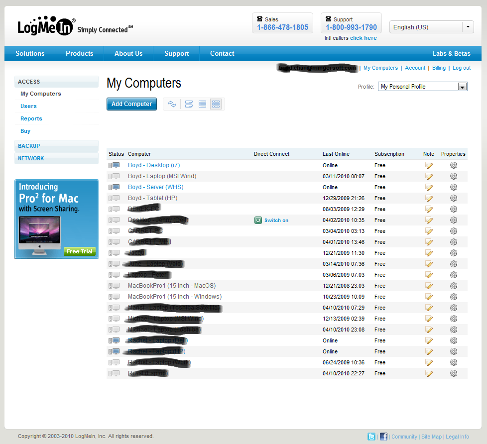 LogMeIn (My Computers)