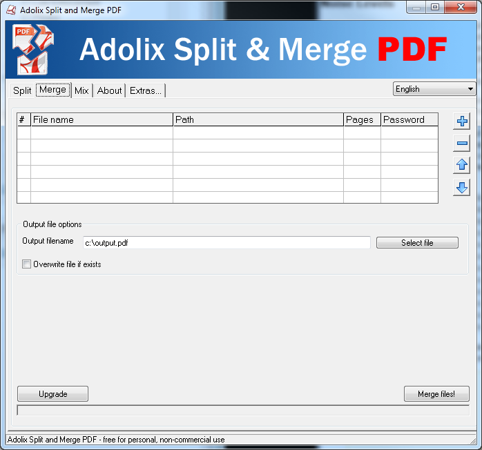 free .pdf merge split