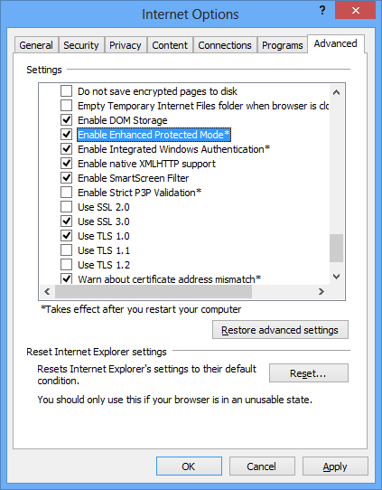 Switch Between 32-bit and 64-bit Internet Explorer 10 in Windows 8